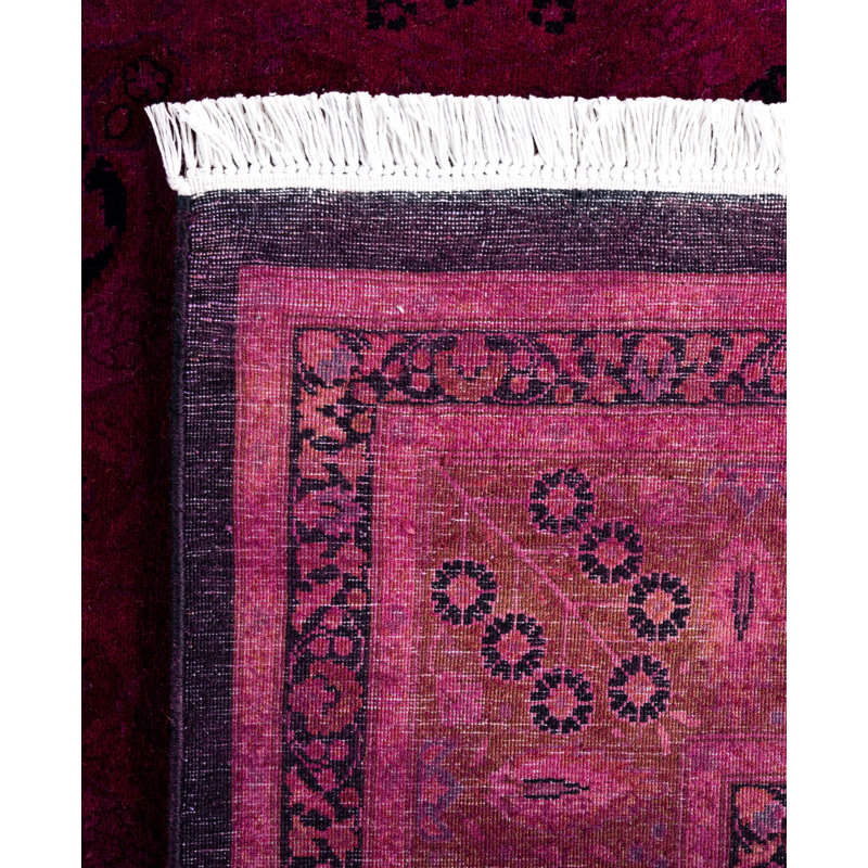 Overdyed One-of-a-Kind 6' 3" X 13' 2" Hand Knotted Area Rug