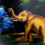 Boîte en bois laqué éléphant Americus
