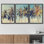 Ensemble de 3 reproductions de photos de palmiers tropicaux sur une plage