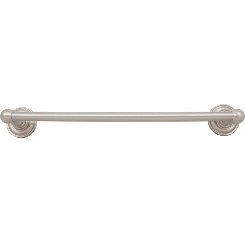 Barre à serviettes murale Charlotte, Nickel satiné, H 3 po x l 25,5 po x P 4,3 po