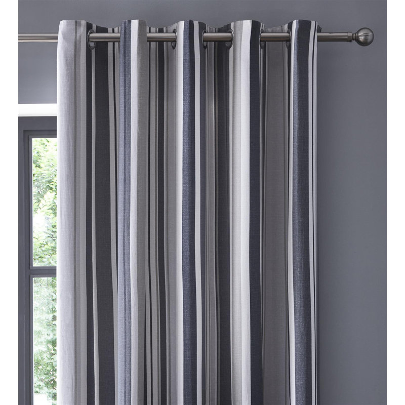 Room Darkening Curtain Panel Pair, 168 W x 229 D cm, Charcoal