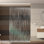 Cloison de douche 24 po x H 75 po sans cadre avec motif givré permanent