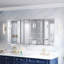 Ensemble miroir de salle de bain encastré ou en saillie, 64 po L x 30 po H, avec armoire à pharmacie biseautée et étagères en verre ajustables-1409385468