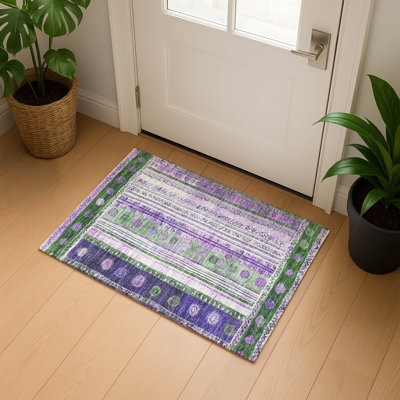 Premium Machine Washable Millbrook AMF1963 Stripes Rug