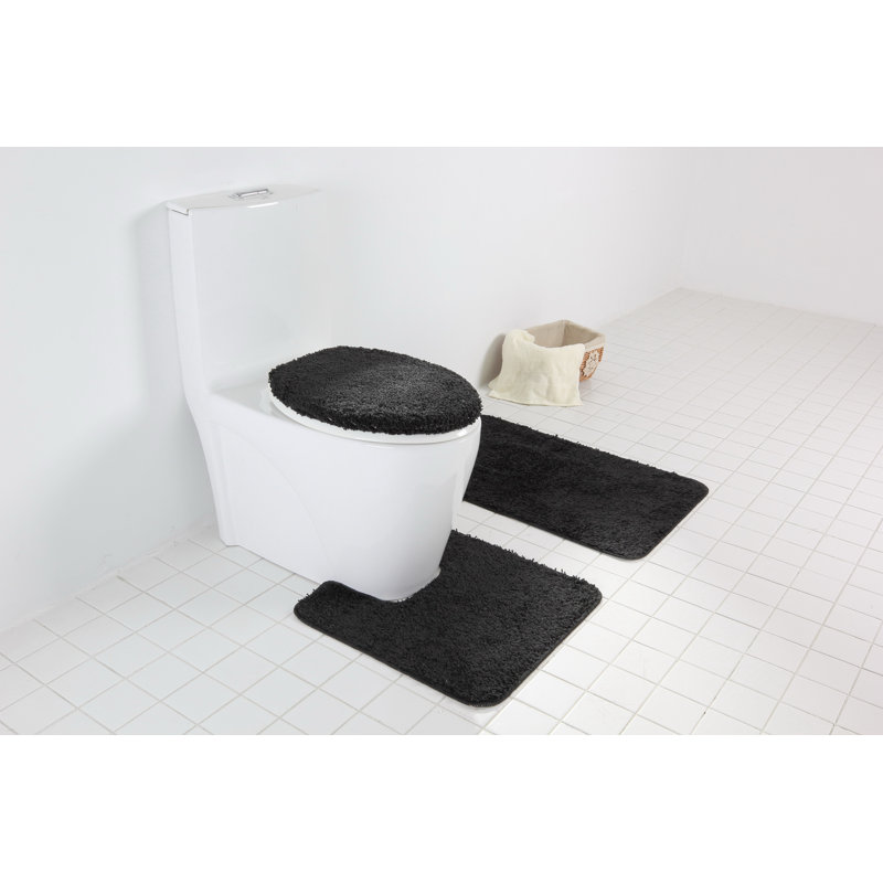 Saveion Non-Slip Bath Rug, Black