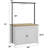 42" Kitchen Island With Storage, Multi-Functional Island Table With 2-Tier Shelves, Kitchen Counter With 5 Hooks For Kitchen, Dining Room-1027119963