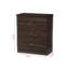 Commode de rangement spacieuse à 3 tiroirs Lavande en bois brun, H 25,39 po x l 23,21 po x P 12,25 po