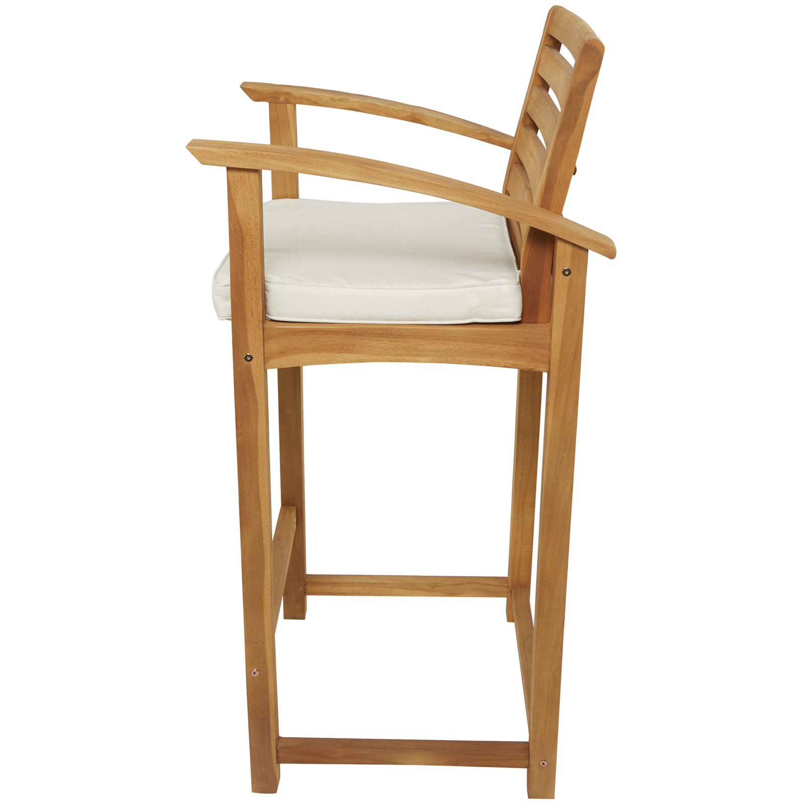 Eastview 43'' Wood Outdoor Bar Stool with Cushion