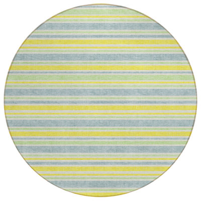 Kinslee Washable Striped Indoor / Outdoor Rug
