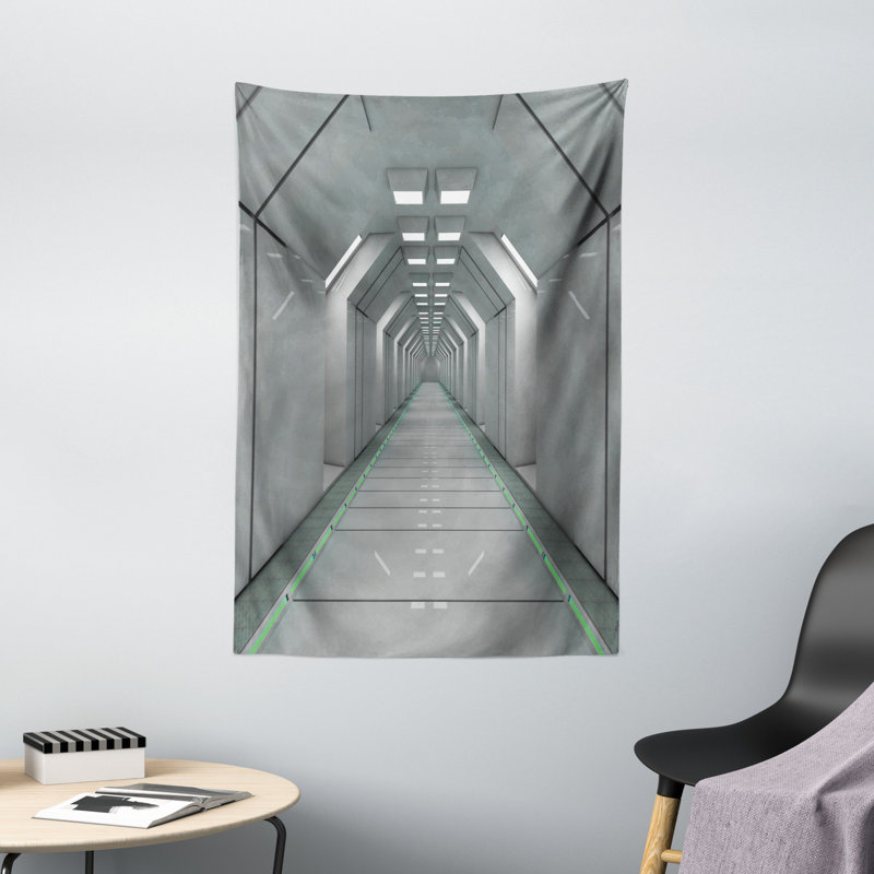 Tapisserie futuriste en polyester, H 60 po x l 40 po