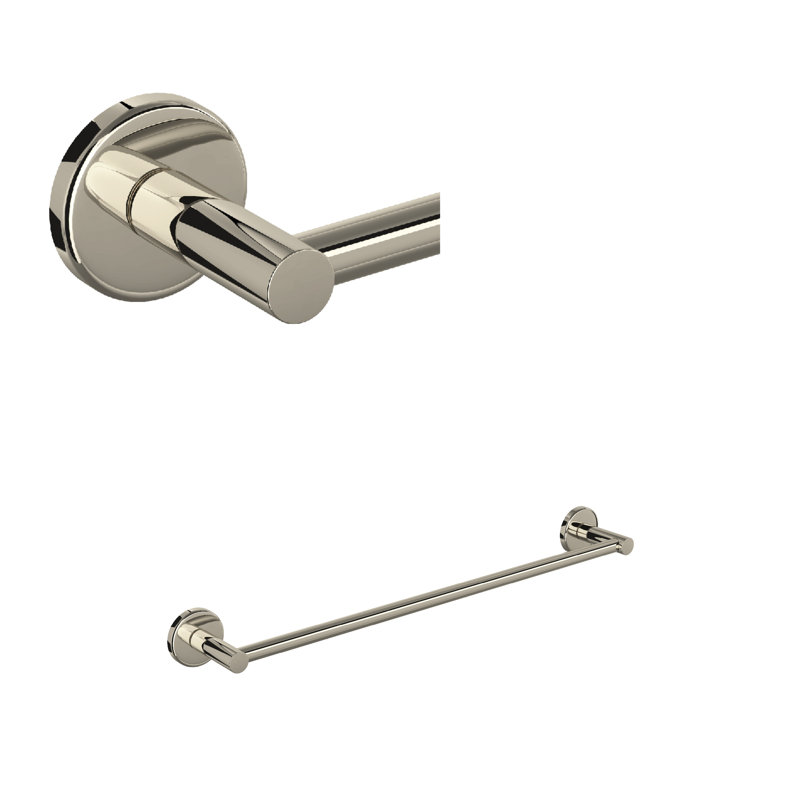 Lombardia® Towel Bar, Polished Nickel, 2" H x 18" L x 2.75" D
