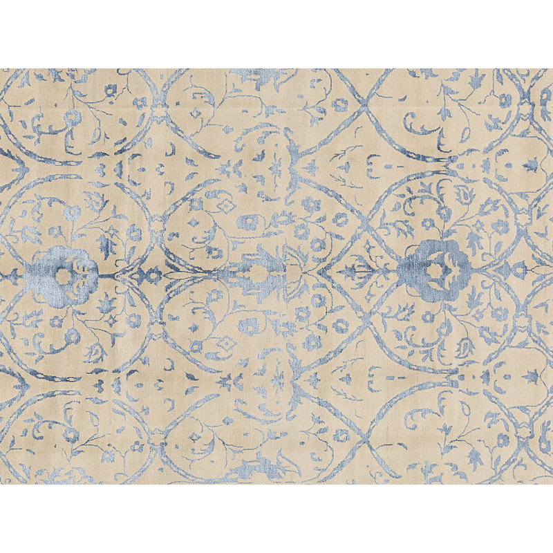 Windsom Oriental Area Rug in Beige/Blue, Rectangle 8'11" x 11'9"