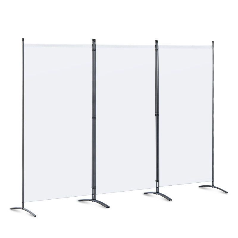 Aabia 170cm H Folding Room Divider, 170cm H x 250cm W x 49cm D, Natural