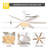 65" Boho Wood Bead Ceiling Fan with Light and Remote Control, 6-Speed Quiet DC Motor for Living Room, Bedroom