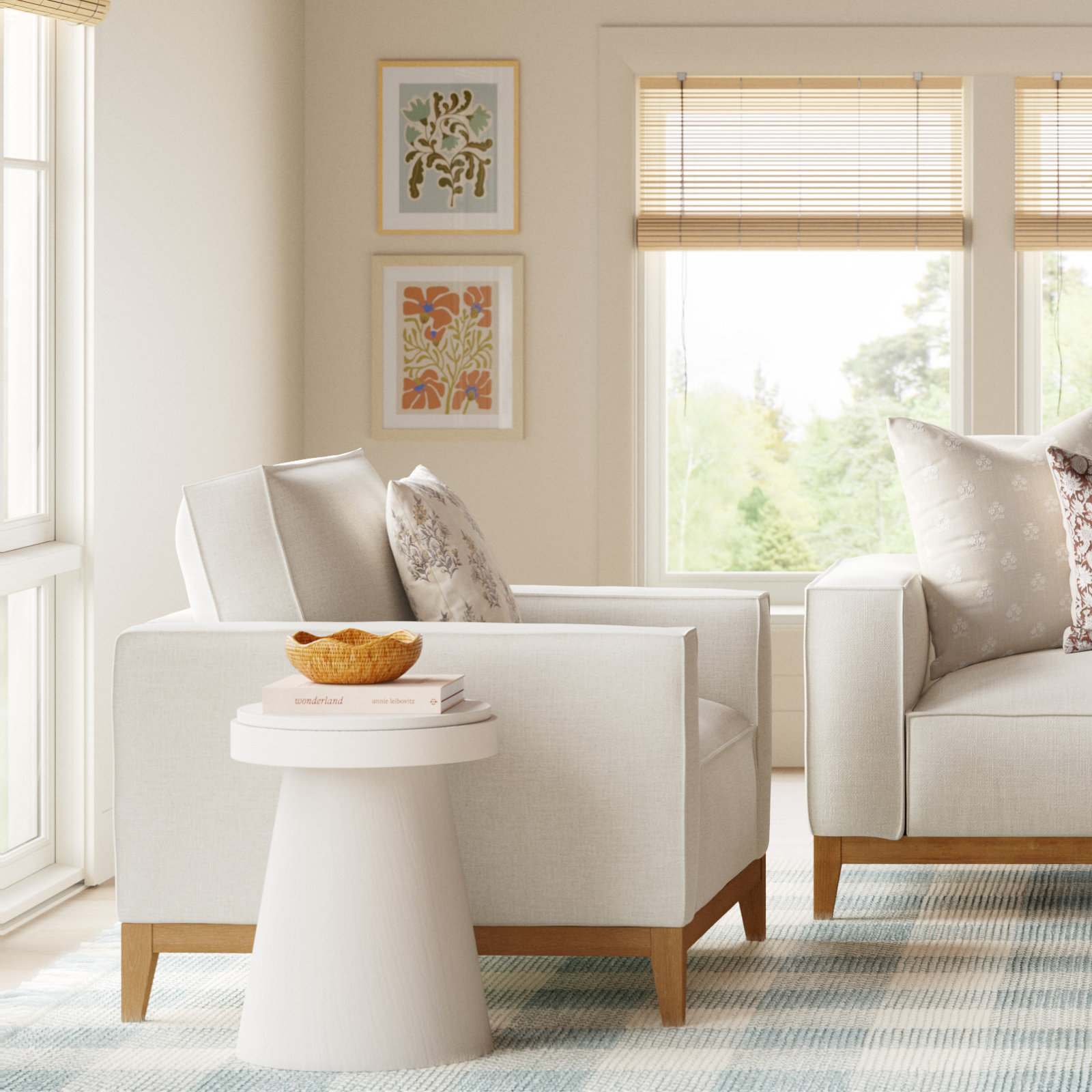 Nicky Linen Armchair, Effie Linen Performance Linen