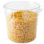 Contenant alimentaire de 18 pintes pour restaurant, 1 contenant commercial rond - couvercle vendu séparément, avec marqueurs de volume, seau de préparation des aliments en plastique transparent, rangement compact