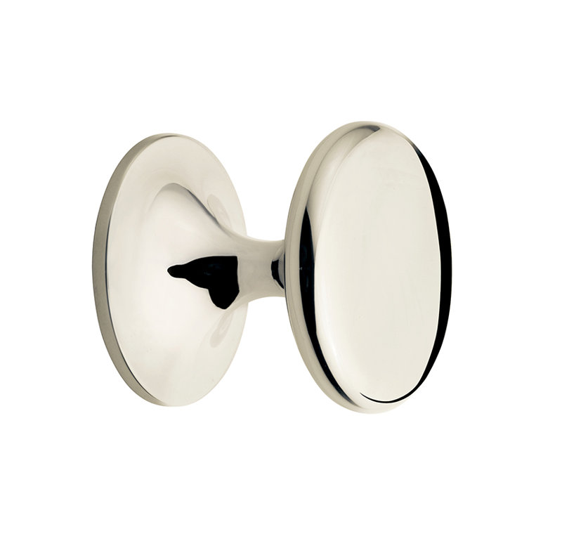 Poignée ronde Chloeu, Nickel poli, H 1,26 po x l 1,25 po x P 1,25 po