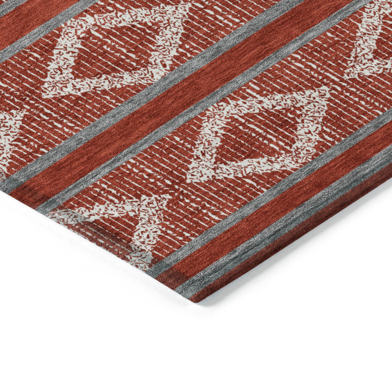  Tapis mauve intérieur / extérieur lavable à la machine ACN1029, Rectangle 1 pi 8 po x 2 pi 6 po