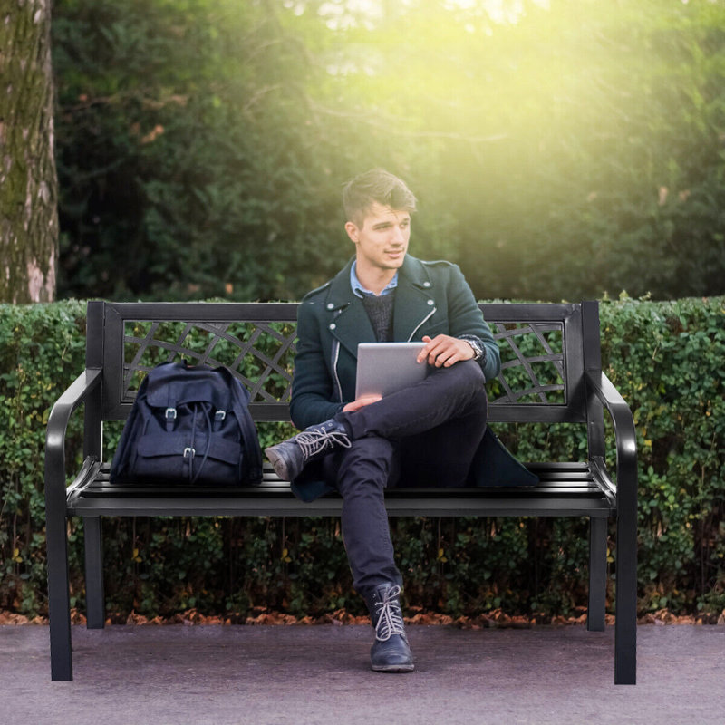 Anikia Steel Outdoor Bench