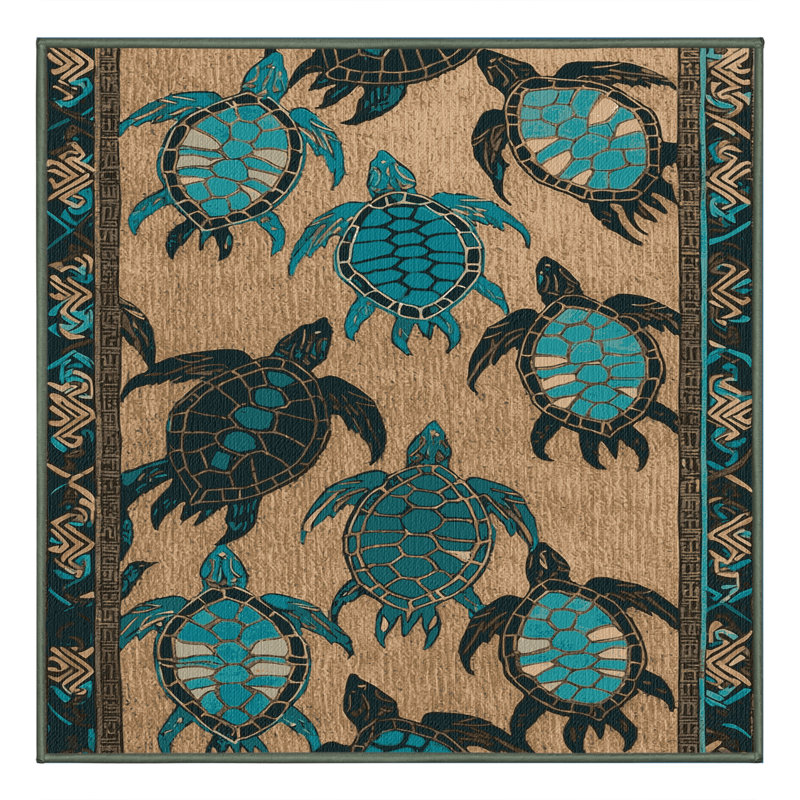  Tapis lavable Hawaiian, Carré 7 pi