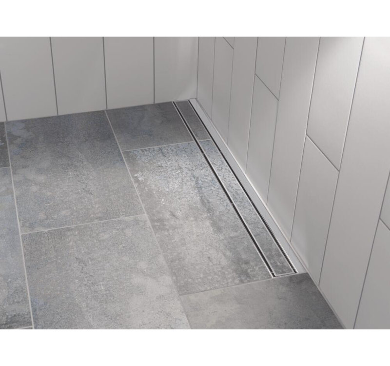 36" Linear Shower Drain Wall Edge, Chrome