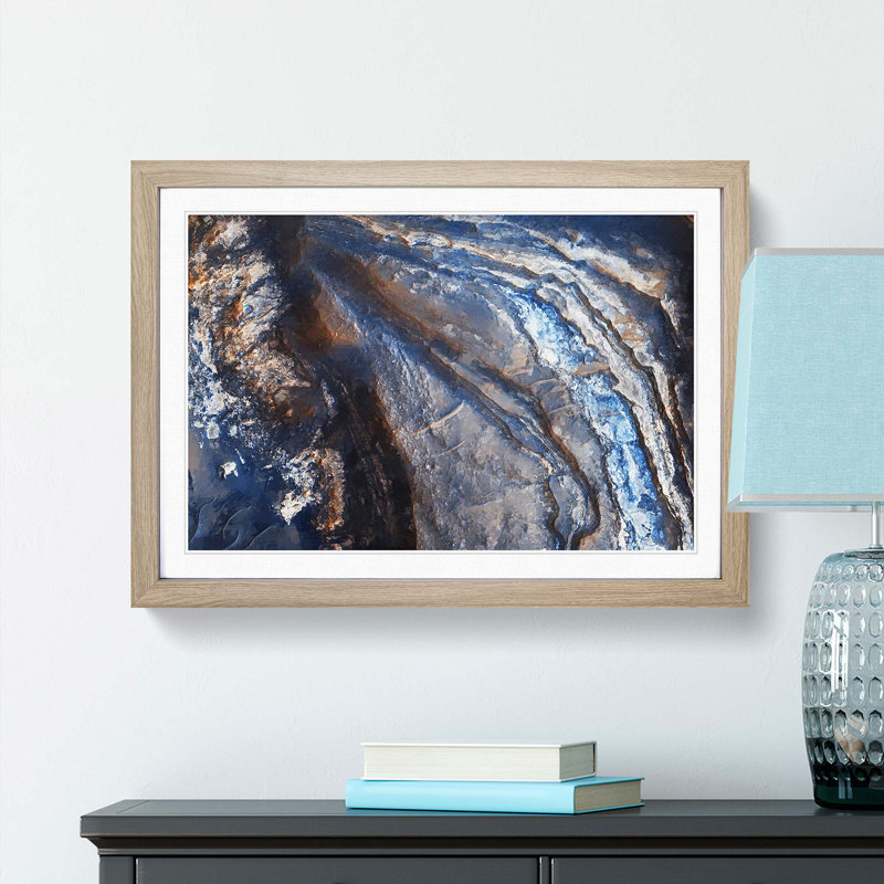 Out of Space Vol.30 in Abstract - Picture Frame Graphic Art Print, 36cm H x 48cm W x 2cm D, Oak Framed