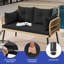  Black All-Weather Wicker Outdoor Loveseat-1803518104