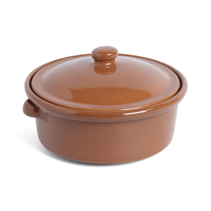 World Menagerie Abadie Terracotta Round Casserole, Brown, 12cm W x 12cm D