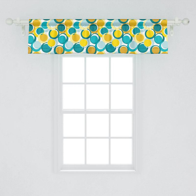 Ensemble de 2 cantonnières et pois multicolores Ambesonne, L 54 po x L 12 po