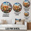 Horloge murale colorée avec fleurs sauvages et symphonie III-2118424983