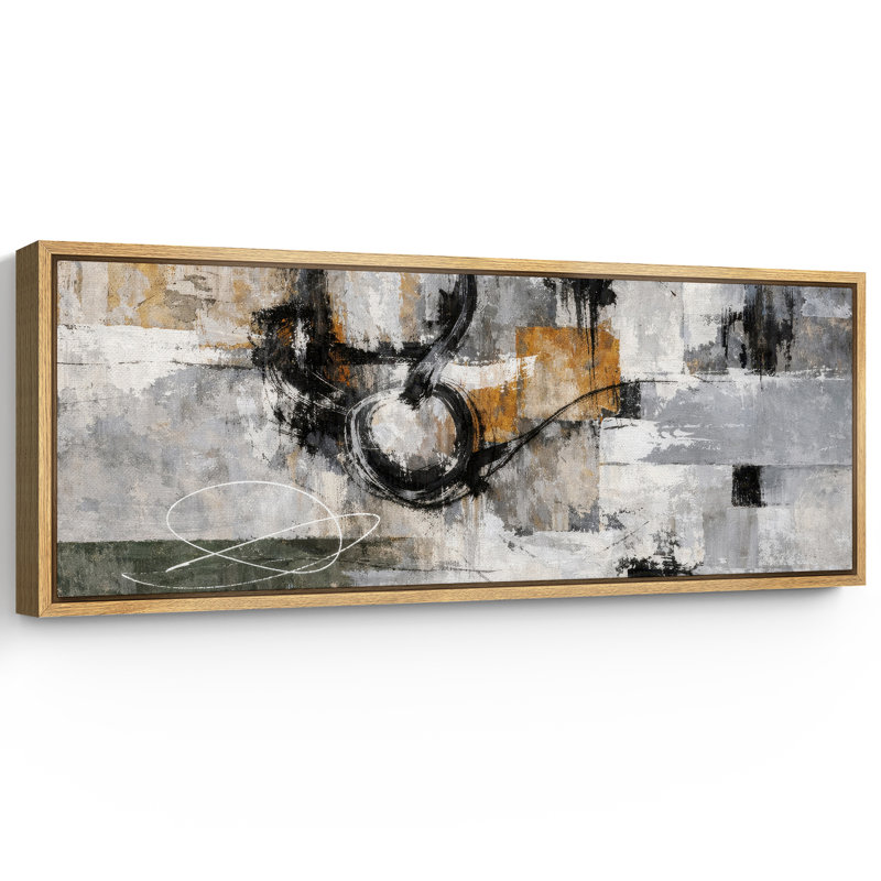 Composition abstraite de casque d'écoute rétro, images de salle de musique, impression sur toile encadrée, Cadre naturel