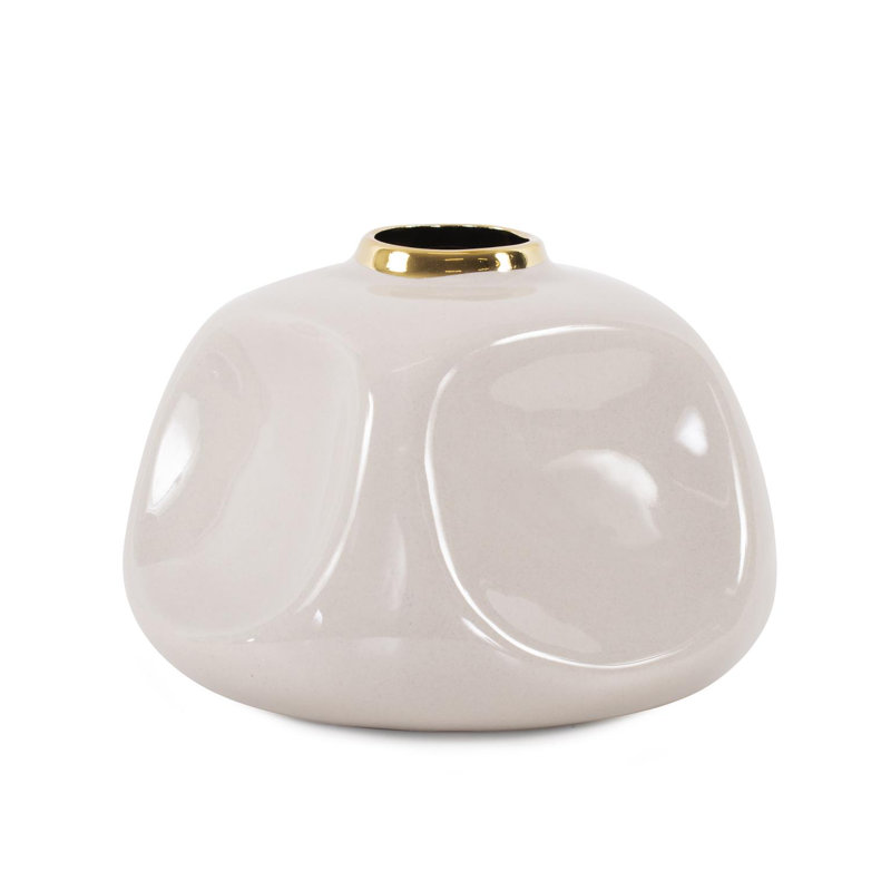 Vase en céramique Christana concave moyen, Moyenne