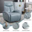 Fauteuil inclinable électrique pivotant et berçant Leatheraire avec support lombaire, degré de pivotement maximal 270 °, mécanisme de mouvement robuste avec ports USB et Type-C-215105407