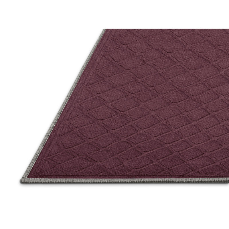 Machine Washable Trellis Brown Area Rug, Rectangle 8' x 10'