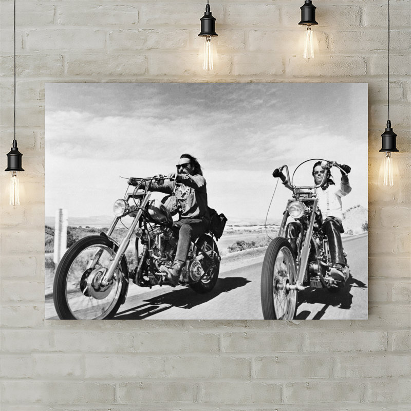 Easy Rider 1969 Iconic Bike Movie - Wrapped Canvas Print, 21cm H x 31cm W x 4cm D