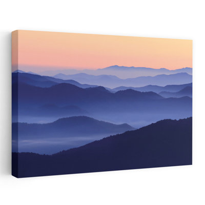 Waves Of Misty Blues Abstract Contemporary Landscape Nature Art
