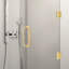 Ensemble d'accessoires de quincaillerie de douche en acier inoxydable comprenant 2 charnières, 2 poignées et 5 pinces de porte dorées-120155843