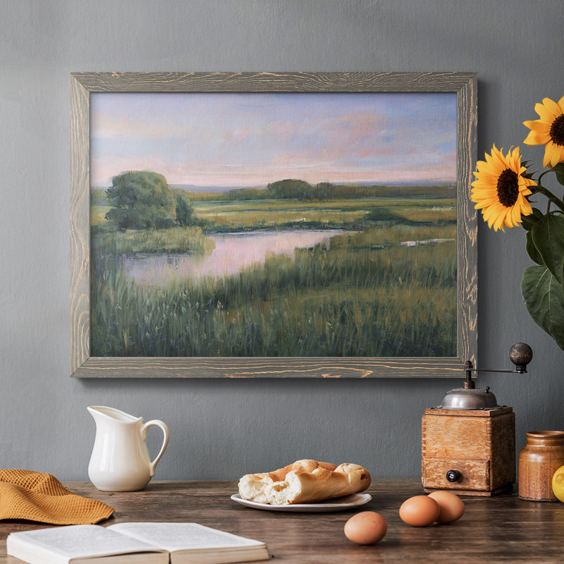 " Spring Marsh I ", Gray Framed, 14" H x 20" W x 1.5" D