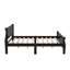 Lit plateforme double en bois avec tête de lit-247085630