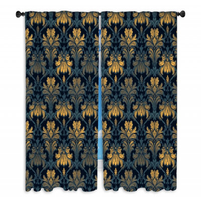 Paire de rideaux obscurcissant en polyester Jiberrl