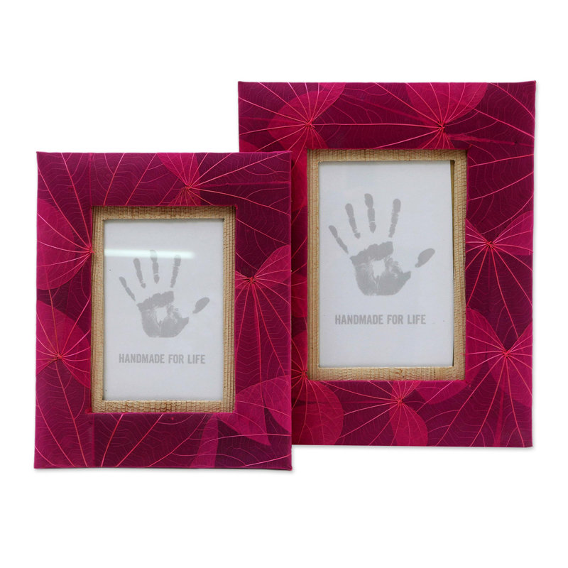 Red Wood Matte Picture Frame - Set of 2