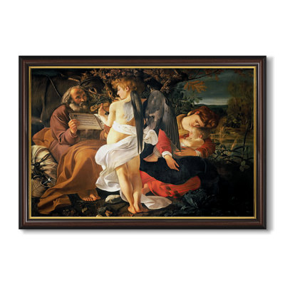 Reposez-vous sur la fuite en Égypte, v. 1597-Caravage - Toile avec cadre sur mesure