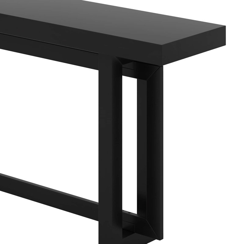 Canapé d'entrée en bois Modern Minimalist Console, Noir, Noir