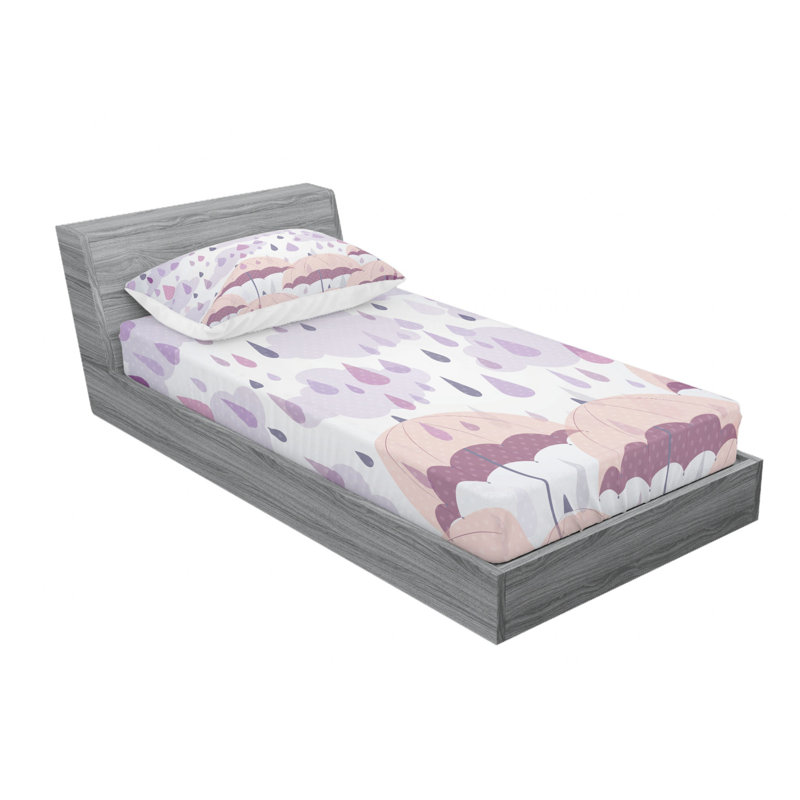 Microfiber Sheet Set, Twin Sheet Set with Fitted Sheet