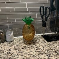 Handmade Crackle Glass Pineapple Fruit Fly Trap