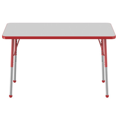 Rectangle T-Mold Adjustable Height Activity Table