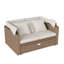 136cm Wide Straight Steel Patio Daybed