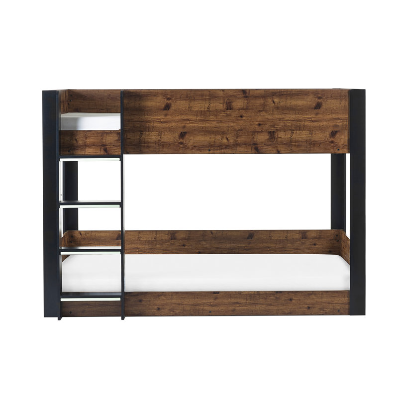 Ryder Russell Single (3') Bunk Bed, Rustic/Black