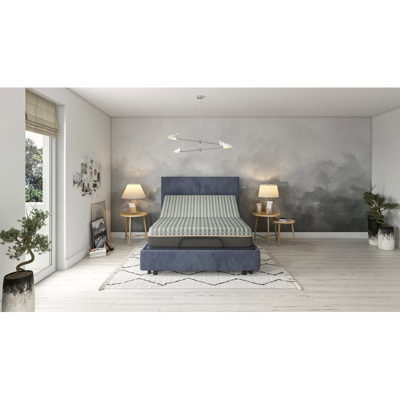 Matelas hybride Copper Lux avec couche de confort à mémoire de forme et système de ressorts, Grand lit