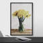 Jonquilles jaunes dans un pot Mason en verre, plantes florales, aquarelle, art moderne, pastel rustique-102487979-102487981